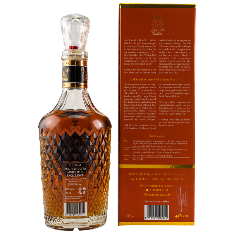 A.H. Riise Non Plus Ultra Ambre d`Or Excellence Rum