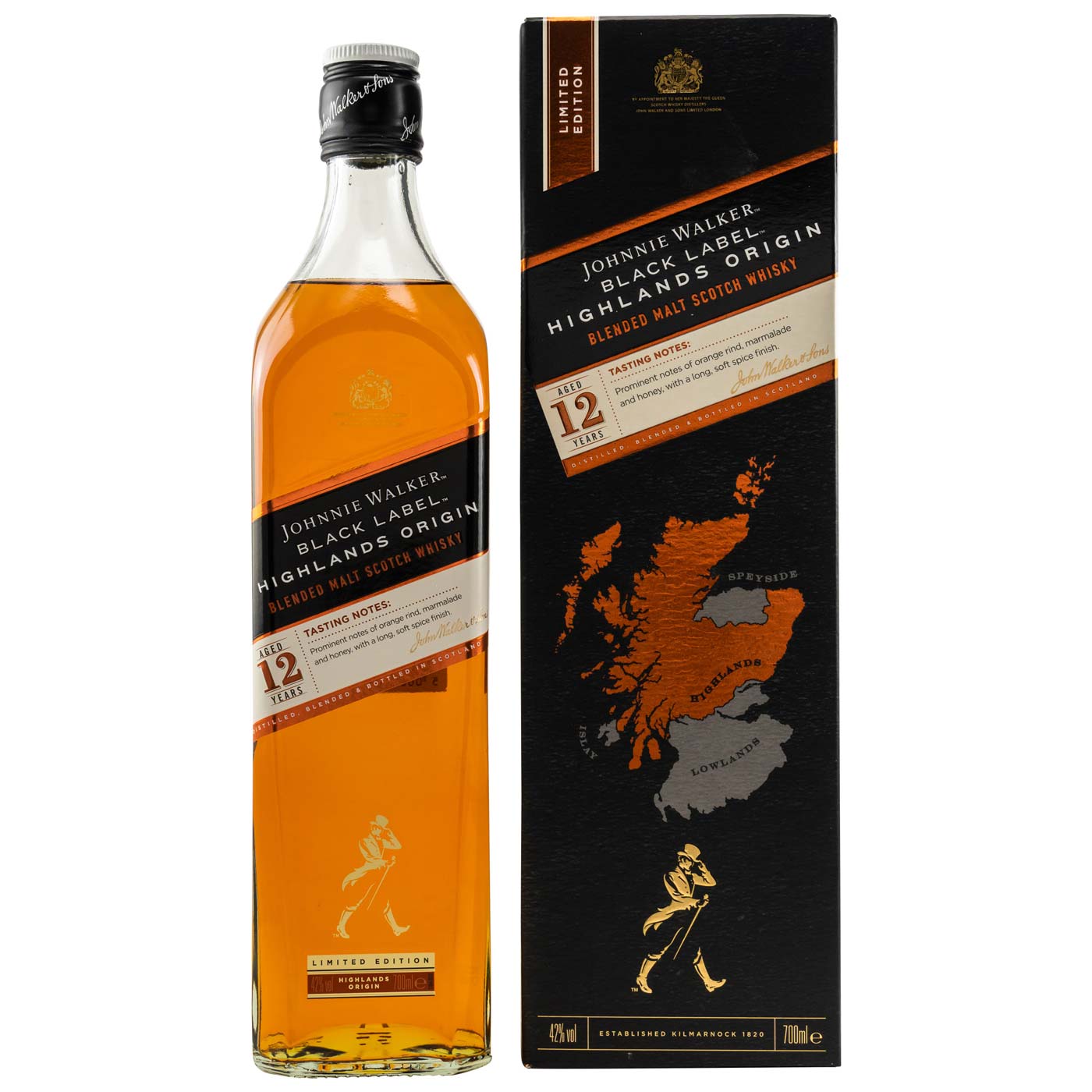 Johnnie Walker Black Label 12 Jahre Highlands Origin Whisky