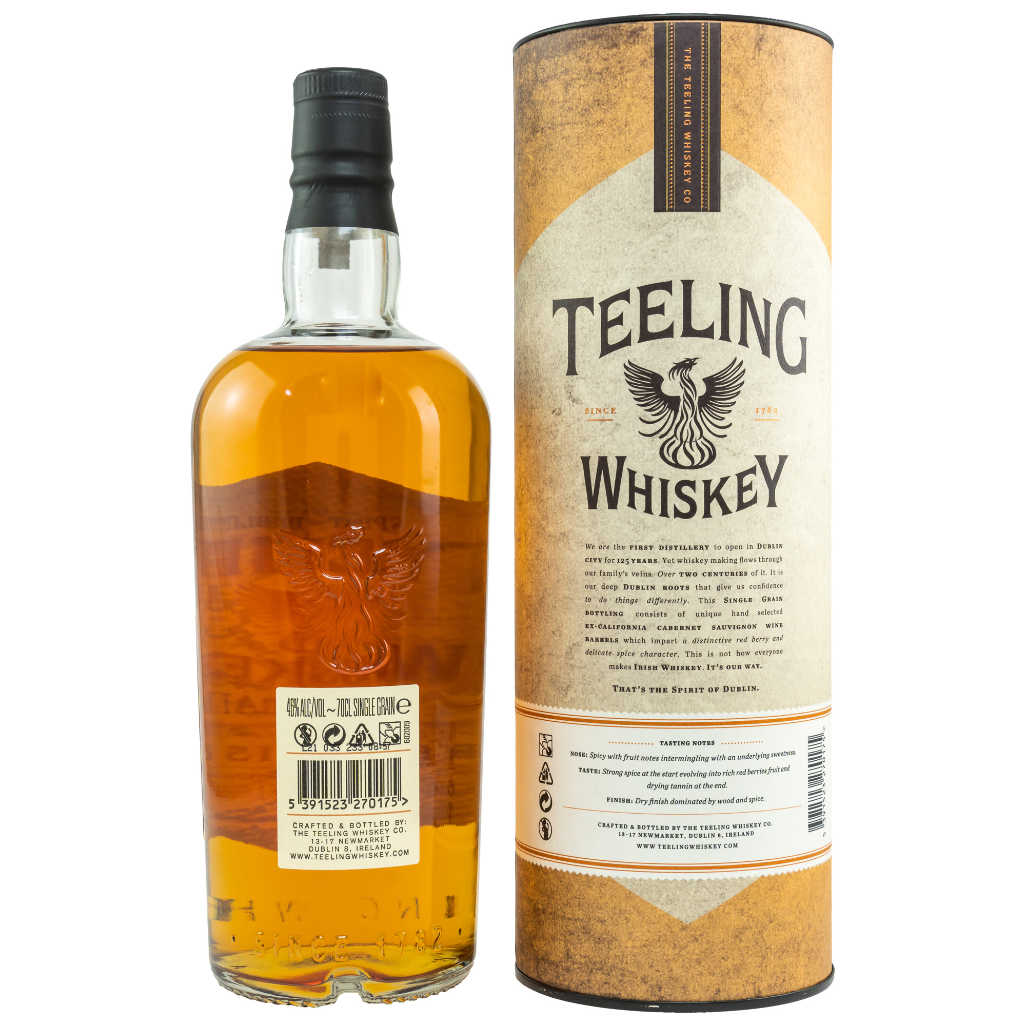 Teeling Single Grain Wine Cask Finish Irish Whiskey