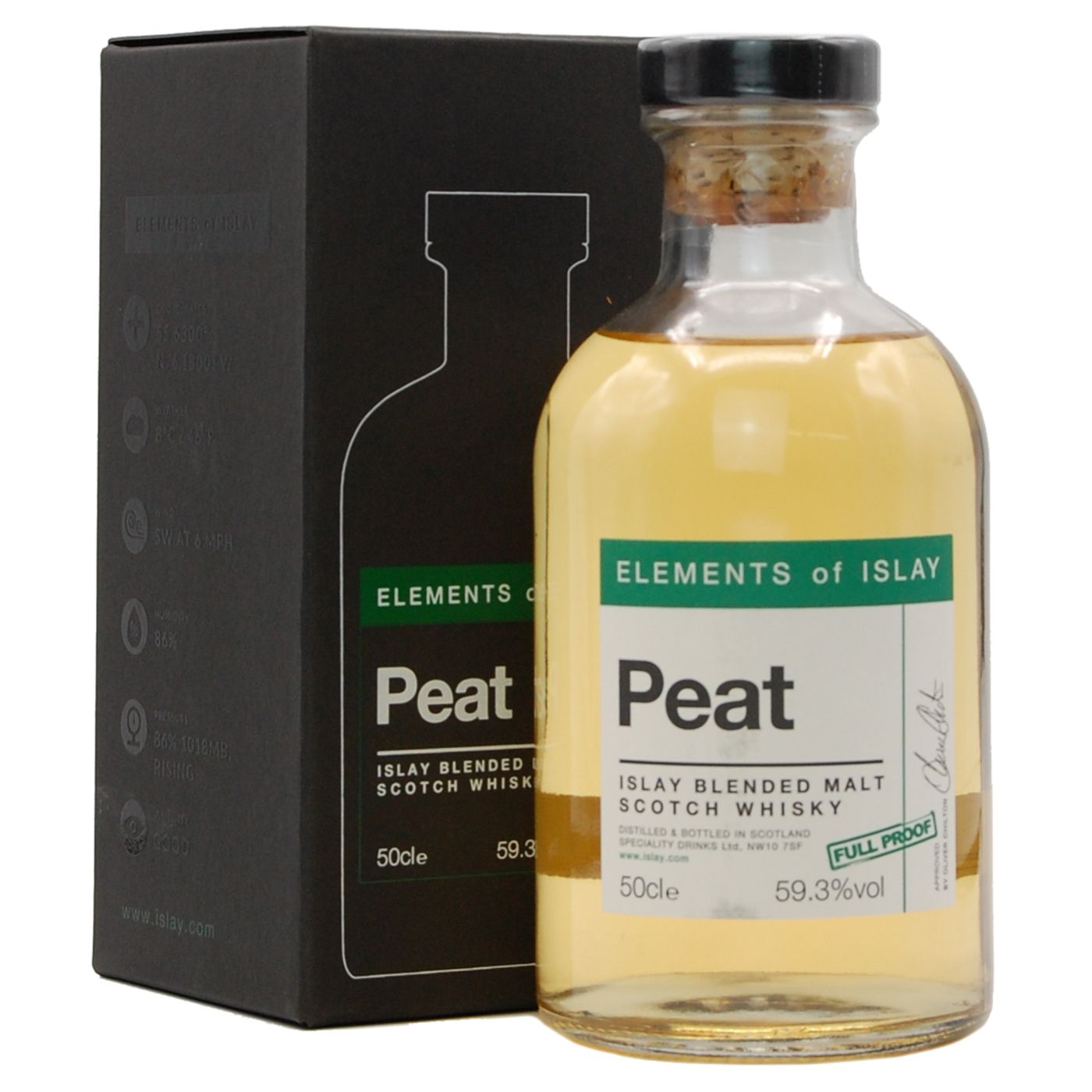 Elements of Islay Peat Full Proof Whisky