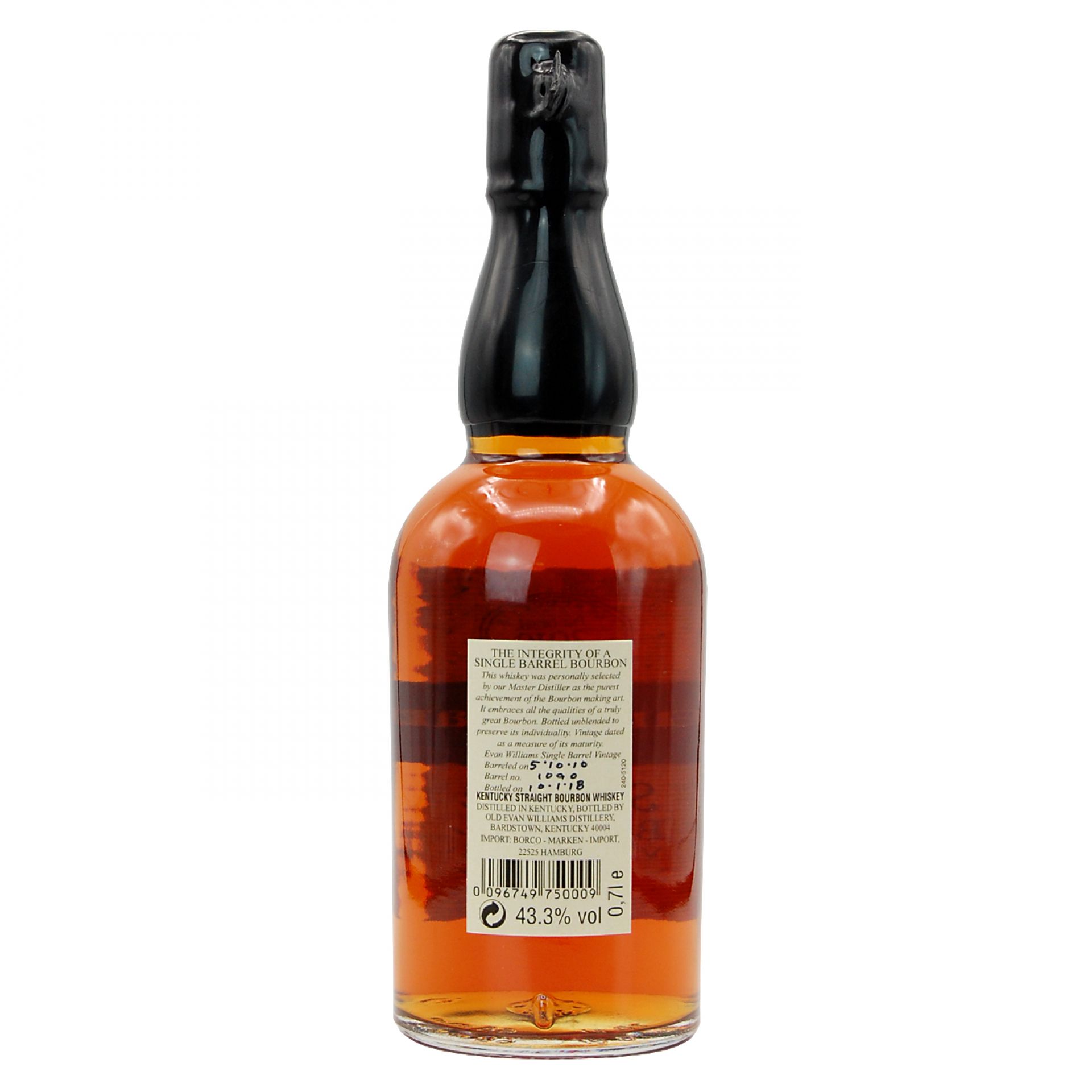 Evan Williams Single Barrel Kentucky Straight Bourbon Whiskey
