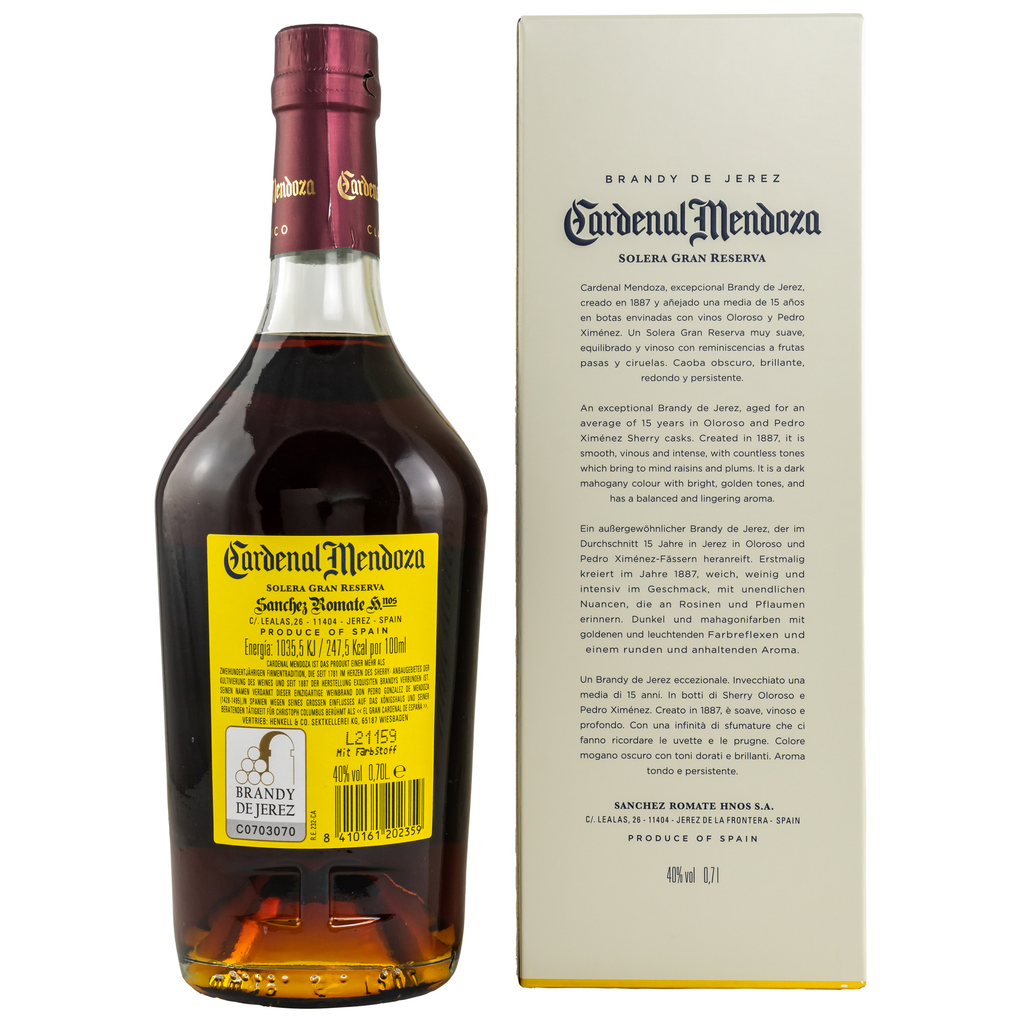 Cardenal Mendoza Solera Gran Reserva Brandy 