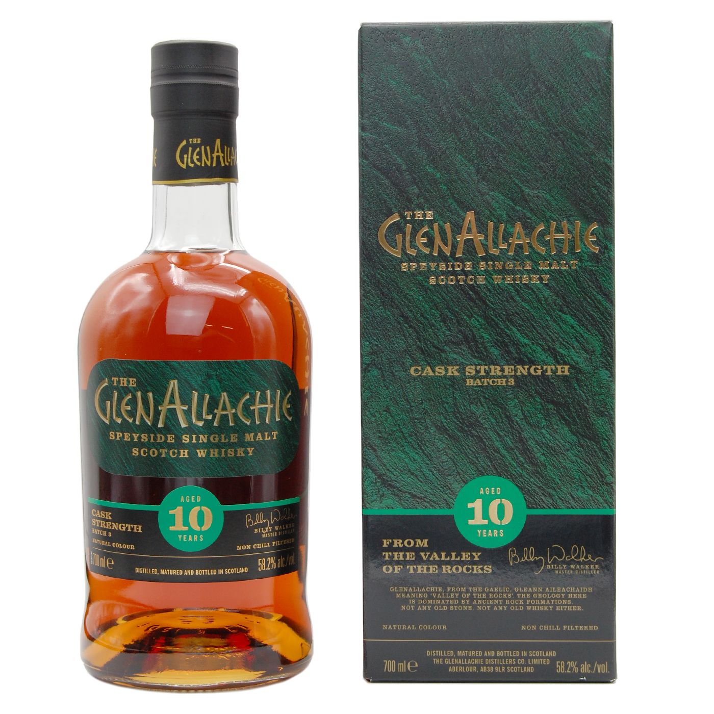GlenAllachie 10 Jahre Cask Strength Whisky, Batch 3